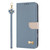 Samsung Galaxy S26 Metal Bow Leather Phone Case with Hand Strap - Light Blue