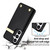 Samsung Galaxy S26 Metal Buckle Card Slots Phone Case - Black