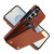 Samsung Galaxy S26 Metal Buckle Card Slots Phone Case - Brown