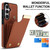 Samsung Galaxy S26 Metal Buckle Card Slots Phone Case - Brown