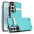 Samsung Galaxy S26 Metal Buckle Card Slots Phone Case - Green