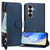 Samsung Galaxy S26 Multi-Card Slots Zipper Wallet Leather Phone Case - Blue