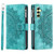 Samsung Galaxy S26 Multi-Card Totem Zipper Leather Phone Case - Green