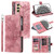 Samsung Galaxy S26 Multi-Card Totem Zipper Leather Phone Case - Pink