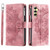 Samsung Galaxy S26 Multi-Card Totem Zipper Leather Phone Case - Pink