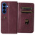 Samsung Galaxy S26 Multi-Function Wallet 10 Card Slots Leather Phone Case - Claret
