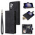 Samsung Galaxy S26 Multifunctional Frosted Zipper Wallet Leather Phone Case - Black