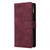 Samsung Galaxy S26 Multifunctional Frosted Zipper Wallet Leather Phone Case - Wine Red