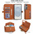 Samsung Galaxy S26 Multifunctional Wallet Detachable Leather Phone Case with Lanyard - Brown