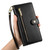 Samsung Galaxy S26 Nine Card-slot Zipper Wallet Bag Leather Phone Case - Black