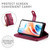 Samsung Galaxy S26 Nine Card-slot Zipper Wallet Bag Leather Phone Case - Red