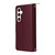 Samsung Galaxy S26 Nine-card Slots Zipper Wallet Bag Leather Phone Case - Wine Red