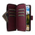 Samsung Galaxy S26 Nine-card Slots Zipper Wallet Bag Leather Phone Case - Wine Red