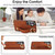 Samsung Galaxy S26 Non-slip Full Coverage Ring PU Phone Case with Wristband - Brown