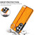 Samsung Galaxy S26 Non-slip Full Coverage Ring PU Phone Case with Wristband - Orange