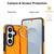 Samsung Galaxy S26 Non-slip Full Coverage Ring PU Phone Case with Wristband - Orange