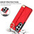 Samsung Galaxy S26 Non-slip Full Coverage Ring PU Phone Case with Wristband - Red