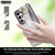 Samsung Galaxy S26 Non-slip Full Coverage Ring PU Phone Case with Wristband - Silver