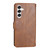 Samsung Galaxy S26 Oil Skin Zipper Wallet Leather Phone Case - Brown