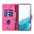 Samsung Galaxy S26 Pen Heart Cat Embossed Leather Phone Case - Pink