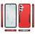 Samsung Galaxy S26 Pioneer Armor Heavy Duty PC Hybrid TPU Phone Case - Red+Black