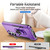 Samsung Galaxy S26 Pioneer Armor Heavy Duty PC Hybrid TPU Phone Case with Holder - Purple+Black