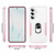 Samsung Galaxy S26 Pioneer Armor Heavy Duty PC Hybrid TPU Phone Case with Holder - White+Pink