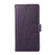 Samsung Galaxy S26 PU Genuine Leather Texture Embossed Line Phone Case - Purple
