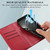 Samsung Galaxy S26 PU Genuine Leather Texture Embossed Line Phone Case - Red