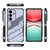 Samsung Galaxy S26 Punk Armor 2 in 1 PC + TPU Shockproof Phone Case with Invisible Holder - Grey