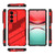 Samsung Galaxy S26 Punk Armor 2 in 1 PC + TPU Shockproof Phone Case with Invisible Holder - Red