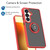 Samsung Galaxy S26 Q Shadow 1 Series TPU + PC Phone Case with Ring - Red