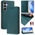 Samsung Galaxy S26 RC01 Dual-Folded Magnetic Suction RFID Leather Phone Case - Dark Green