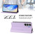 Samsung Galaxy S26 RC01 Dual-Folded Magnetic Suction RFID Leather Phone Case - Light Purple