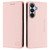 Samsung Galaxy S26 RC01 Dual-Folded Magnetic Suction RFID Leather Phone Case - Pink