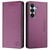 Samsung Galaxy S26 RC01 Dual-Folded Magnetic Suction RFID Leather Phone Case - Violet