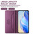 Samsung Galaxy S26 RC01 Dual-Folded Magnetic Suction RFID Leather Phone Case - Violet