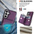 Samsung Galaxy S26 RFID Anti-theft Card Ring Holder Phone Case - Dark Purple