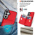 Samsung Galaxy S26 RFID Anti-theft Card Ring Holder Phone Case - Red