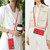Samsung Galaxy S26 RFID Card Slot Phone Case with Long Lanyard - Red