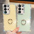 Samsung Galaxy S26 Rhinestone Glitter TPU Ring Holder Anti-fall Phone Case - Light Yellow