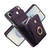 Samsung Galaxy S26 Rhombic Texture Card Bag Phone Case with Long Lanyard - Dark Purple
