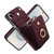 Samsung Galaxy S26 Rhombic Texture Card Bag Phone Case with Long Lanyard - Wine Red