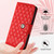 Samsung Galaxy S26 Rhombic Texture Flip Leather Phone Case with Lanyard - Red