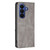 Samsung Galaxy S26 Rhombus Texture Magnetic Leather Phone Case - Grey