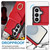 Samsung Galaxy S26 Ring Holder RFID Card Slot Phone Case - Red