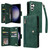 Samsung Galaxy S26 Rivet Buckle 9 Cards Three Fold Leather Phone Case - Green