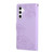 Samsung Galaxy S26 Rose Flower Embossed 3-Card Slots Leather Phone Case - Purple
