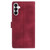 Samsung Galaxy S26 Rose Flower Embossing Pattern Leather Phone Case - Red