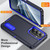 Samsung Galaxy S26 Rugged PC Hybrid Silicone Phone Case with Holder - Dark Blue+Royal Blue